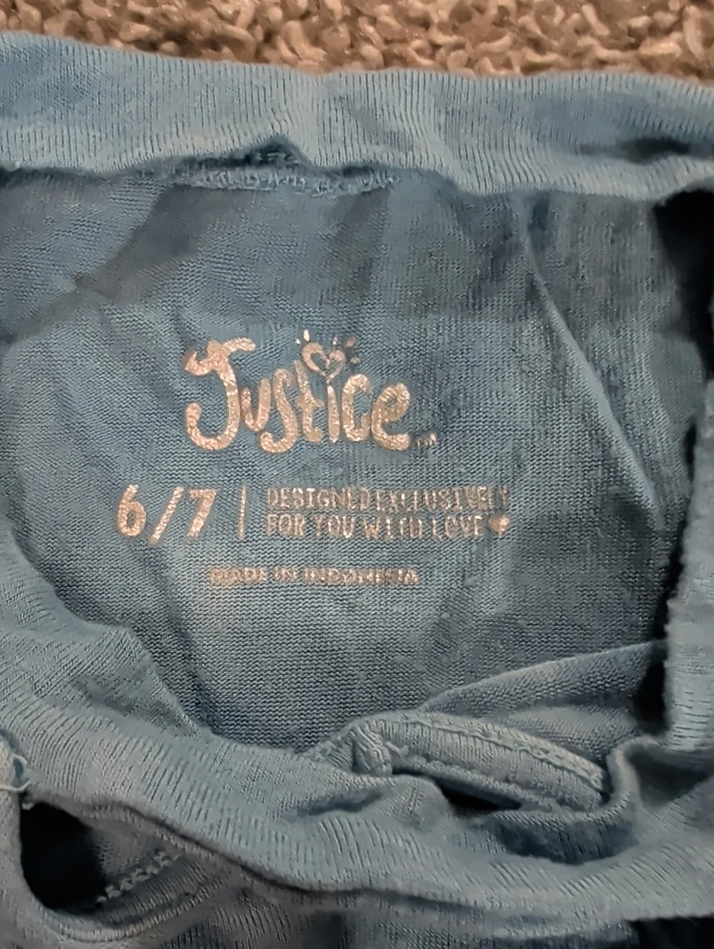 Justice Blue Tie-Dye Sleeveless Tank Top